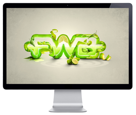 wallpaper FWA fresh lemon green lime juice type typograpghy