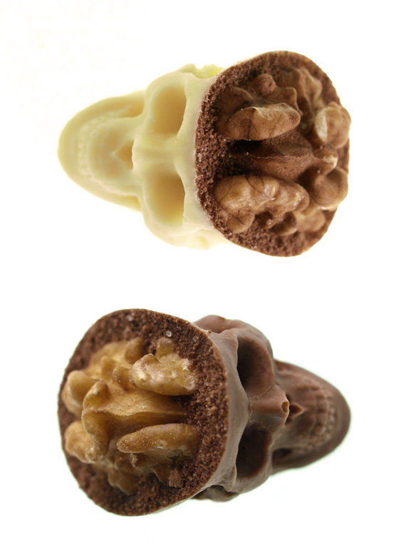 chocolate skull nuts jelly brain sweet walnut