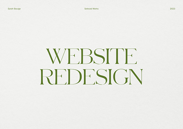 Sarah Bourge | Website Redesign