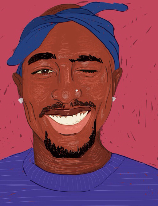 hip hop tupac portrait