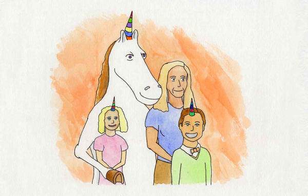 unicorns book humor 80's 70's rainbow having Fun