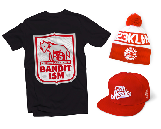 123klan bandit1sm crewneck snapback teeshirt Script Mascot crest logo streetwear