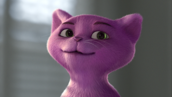 3D Cat Character design James Holt purple TBWA whiskas whybin vfx flame Purple Cat cat food compositing
