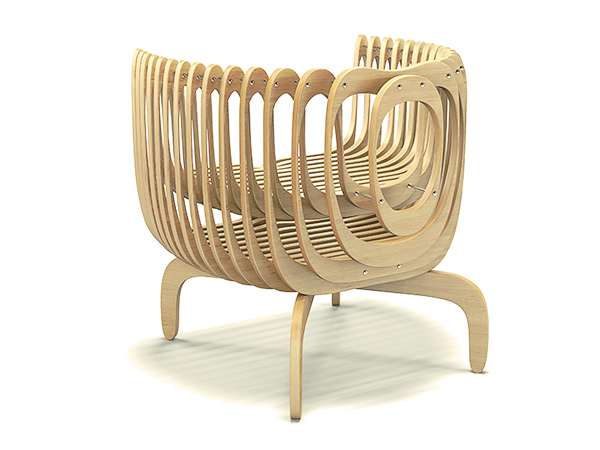 chair wood furniture Render 3D model