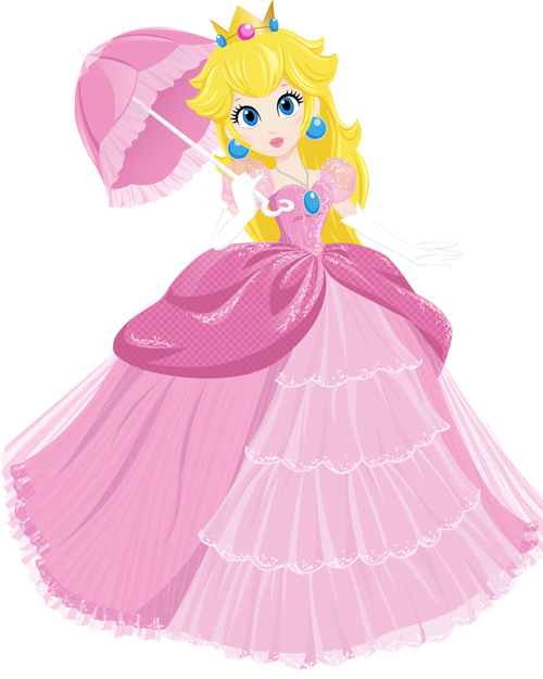 Princesspeach cartoon vector SuperMario gamecharacter doll