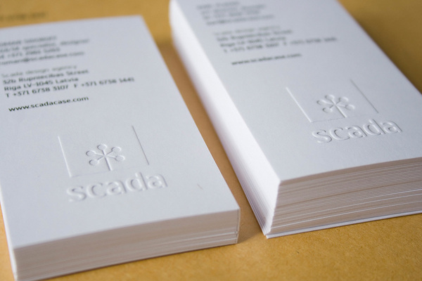 SCADA scadacase corporate style business card envelope document folder embossing Europe Quality