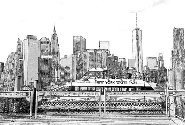 New York NY digital painting