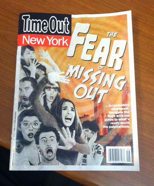 magazine time out Tony new york city Magazine Cover Retro b-movie horror FOMO cronuts