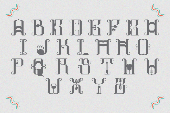 typeface design medieval middle age knight christ Armor Wars Pope serif handset font king britain victoria