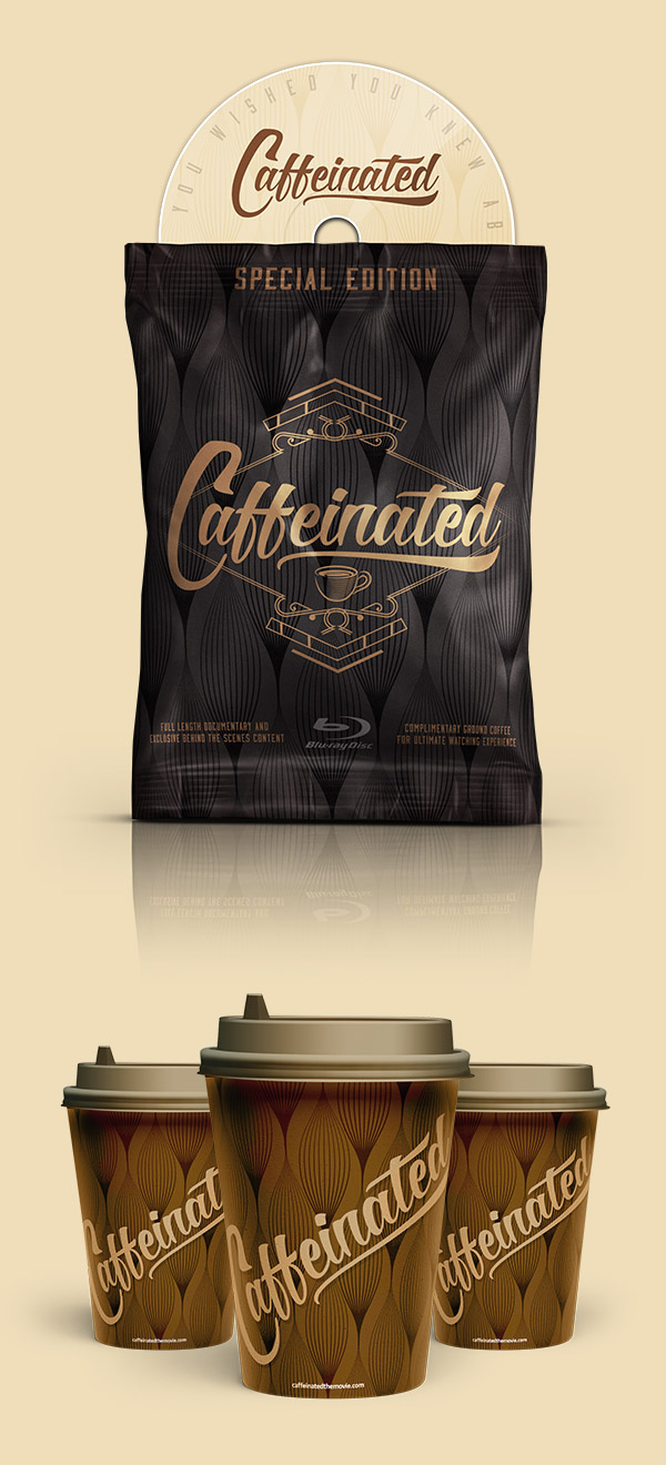 caffeinated Coffee Documentary  poster movie poster creative packaging