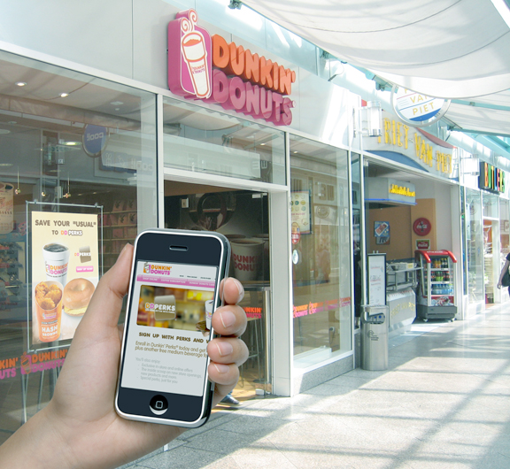 digita imaging kiosk design Dunkin Donuts Mobile app app design Application Design iphone app