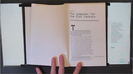 prototype ux UI thesis interactive Flash Art Center College tangible user interface e-books