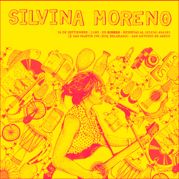 Silvina Moreno handmade Conceret gig draw colors contrast