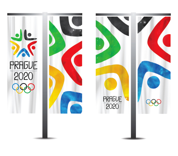 prague Czech Republic olympic Olympics pictogram pictograms banner banners logo brand identity culture communication International Medal torch stadium Mascot ladi ladislava
