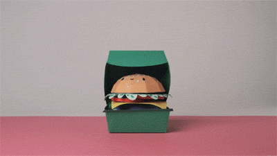 set design  stop-motion design direction logo animation branding  burger paper