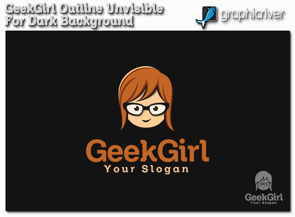 logo design Character graphic Illustrator vector geek girl nerd