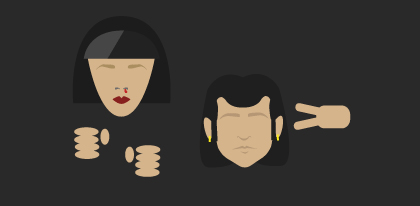 pulp fiction flat infographic chronological Order story mia wallace vincent vega Marcellus Wallace Jules butch mr wolf Tarantino Quentin Tarantino Illustrator
