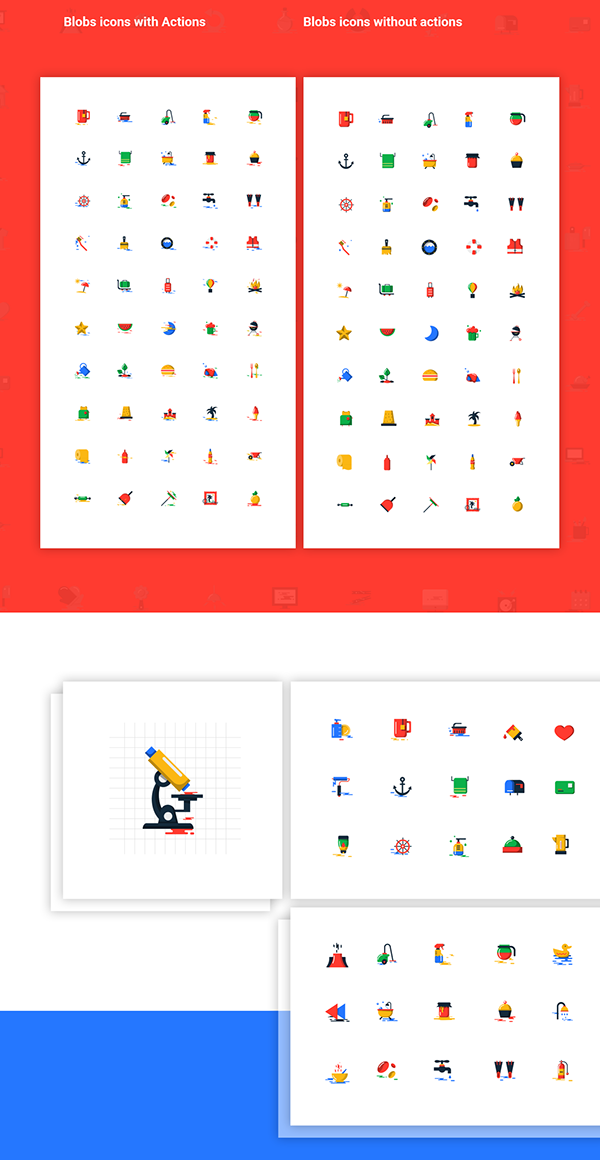 1000+ Free blobs flat icons with two styles