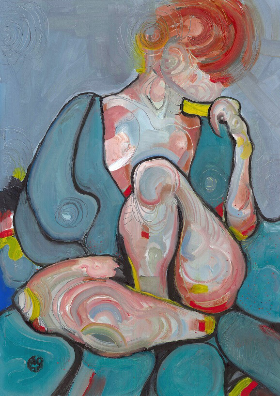 contemporary art naked Nude Model oilpainting painting  