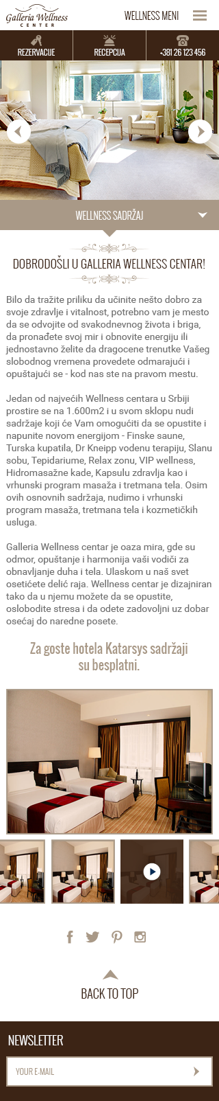 hotel Wellness galleria Spa website hotel