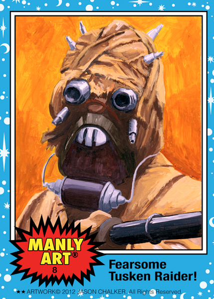 Manly Art trading cards star wars Retro Paintings