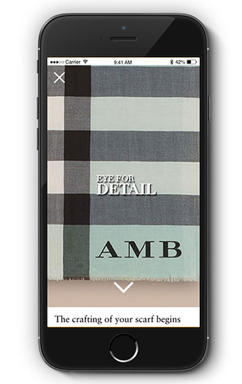 Burberry app redesign luxury retail