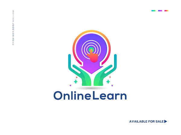 colorful online education logo
