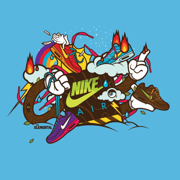 Nike air MAX footlocker tee stshirt shirt vector jared nickerson jthree 3concepts concepts element four wind water earth
