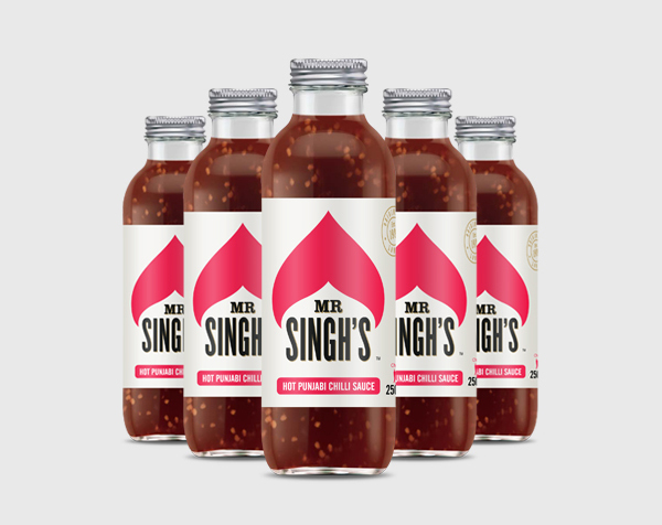 Chilli Sauce Mr Singh's sauce bottle jar Food  Label condiments