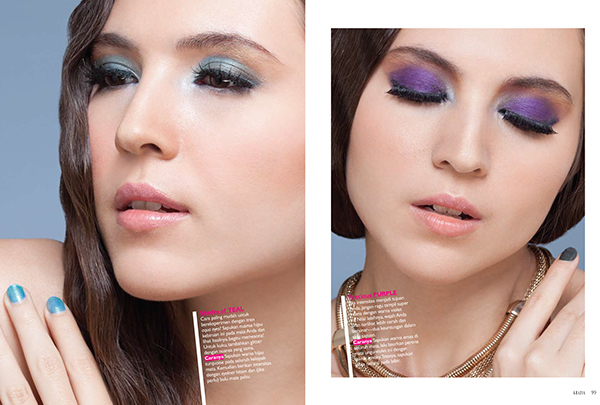 Make Up close up beauty purple gold teal metallic accent solid Precious Shades eyeshadow nail polish colors glossy