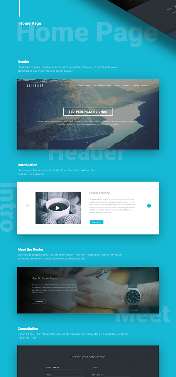 Aelinore Multipage Website Design