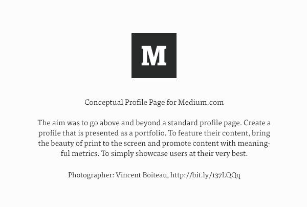 medium design concepts portfolio profile photo green ux UI interaction Web Website