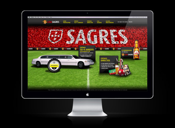 diografic Webdesign football futebol soccer Sagres beer