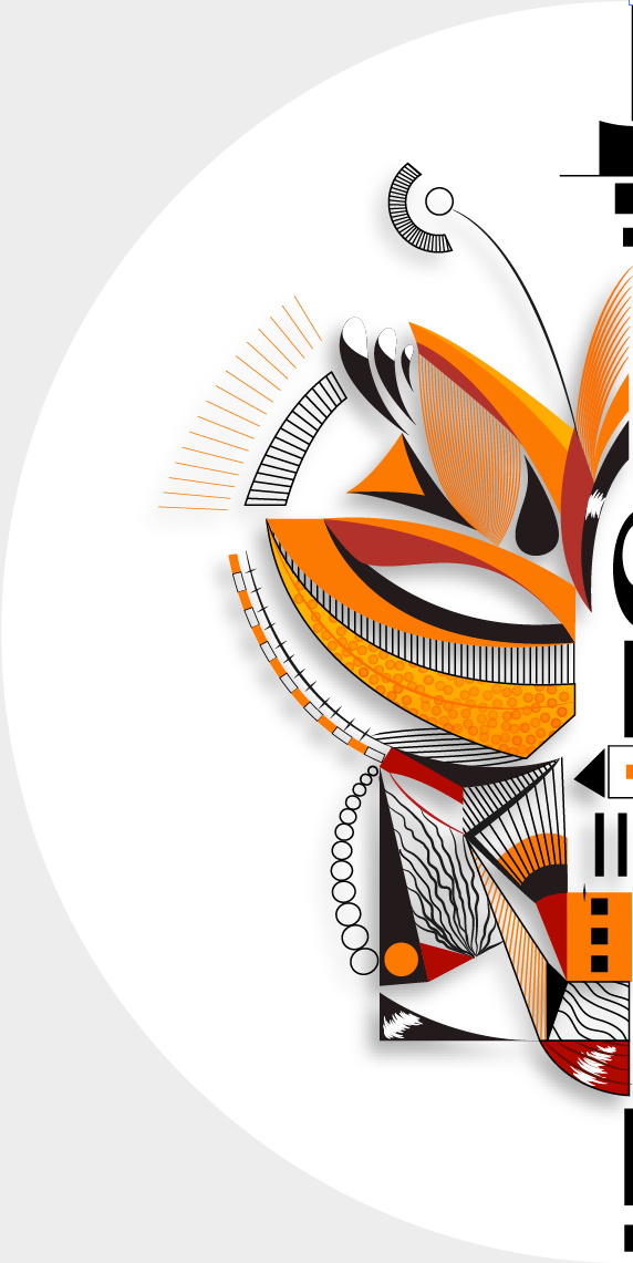 digital FOX Foxy animal stylized orange colorful warm moleskine Illustrator Vector Illustration vector art