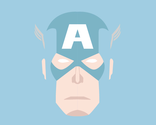 flat design graphic spiderman ironman Hulk superman captainamerica Character poster collage print Basic