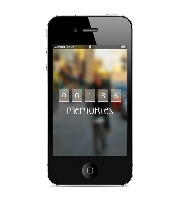 ribambelle Memory remember UI ux iphone application design app user interface interaction minimal timeline