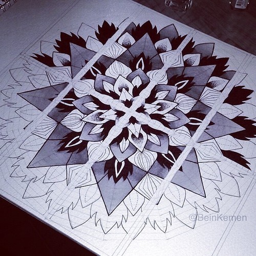art artwork black and white b&w design doodle doodles dotwork lines Mandala Mandalas pattern tattoo tattoos tattoo flash