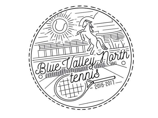 Blue Valley North Tennis T-Shirt Design