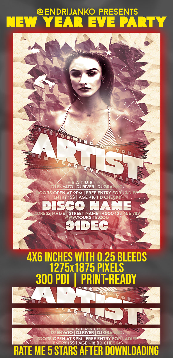 artist club design dj flyer graphicdesign new year party people worldwide