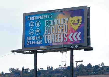 billboard feather flags outdoor signage Education University