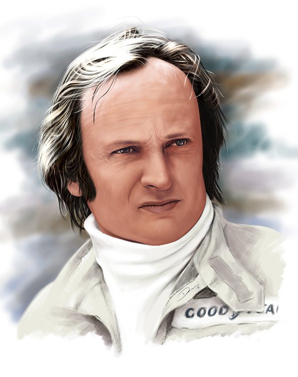 Chris Amon Motorsport f1 digital painting speed painting