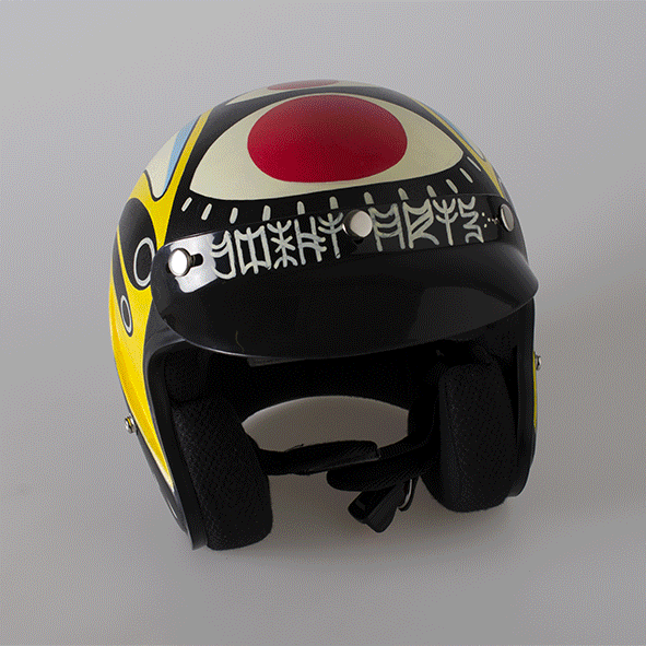 thh uniPosca Helmet Joint arts art yellow black monster bunny