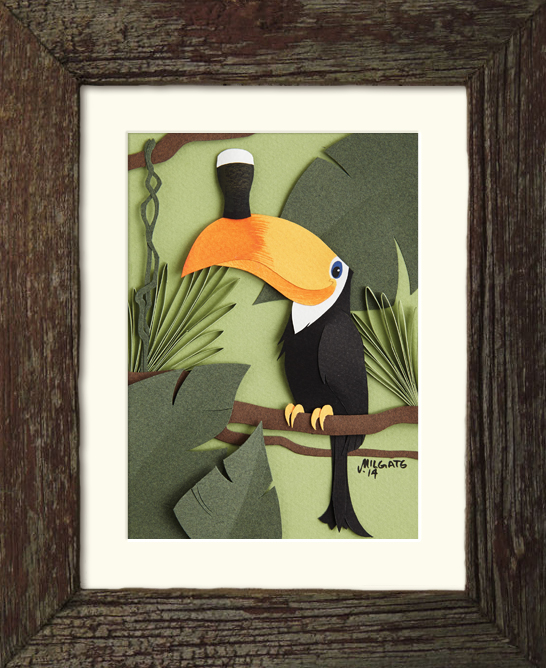 paper sculpture toucan stout