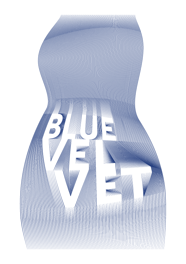 poster cartaz blue velvet Veludo azul David Lynch Isabella Rosellini Cinema poster film poster movie design gráfico Illustrator linhas tipografia vector