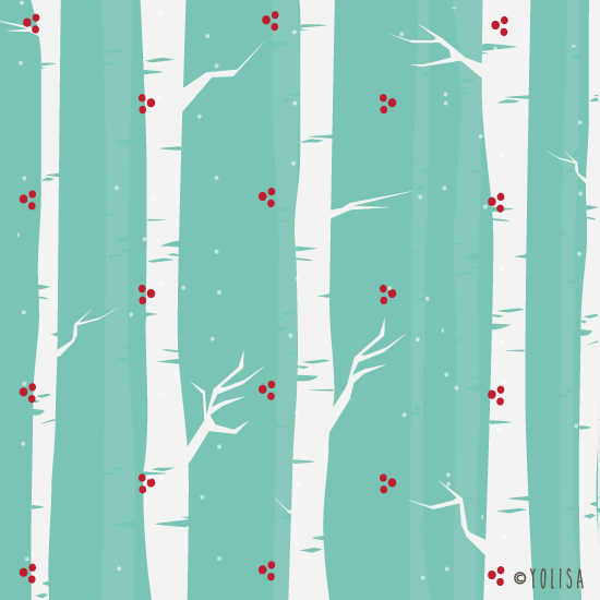 textile pattern woods FOX print repeat