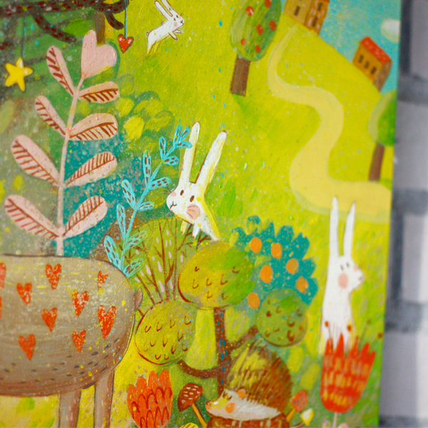 paint acrylic smilewithjul animals forest tale childish