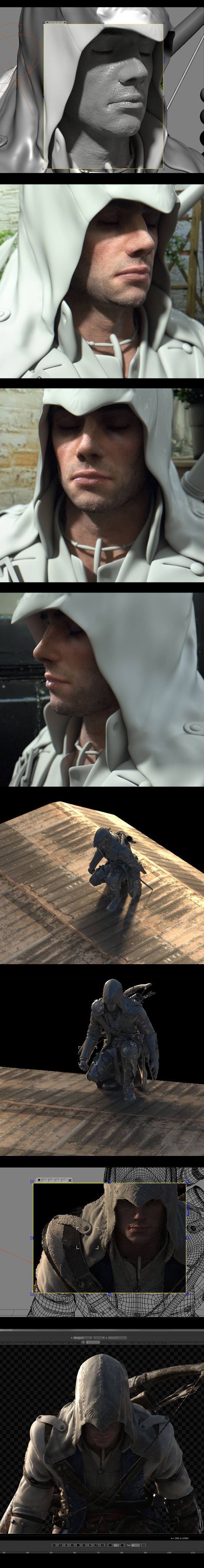 assassin ubisoft 3D CGI shading SKIN SHADING Render nuke softimage compositing lighting texturing