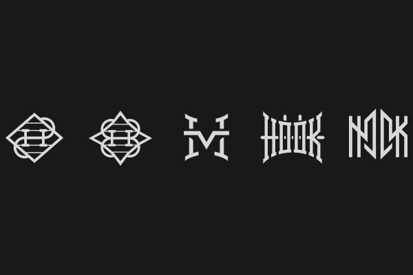music label lettering custom type Custom brand mark berlin hook logo Logo Design