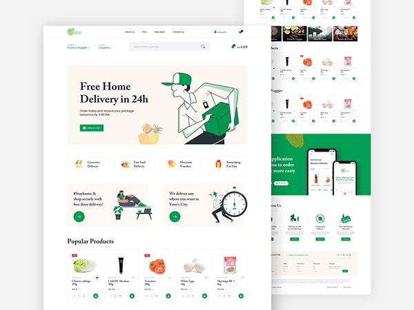 Grocery Delivery landing page