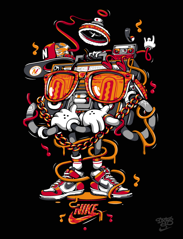 dxtr  Nike  airmax  footlocker athletic department  air  justdoit  Illustration tshirt Mascot cartoon Europe  usa